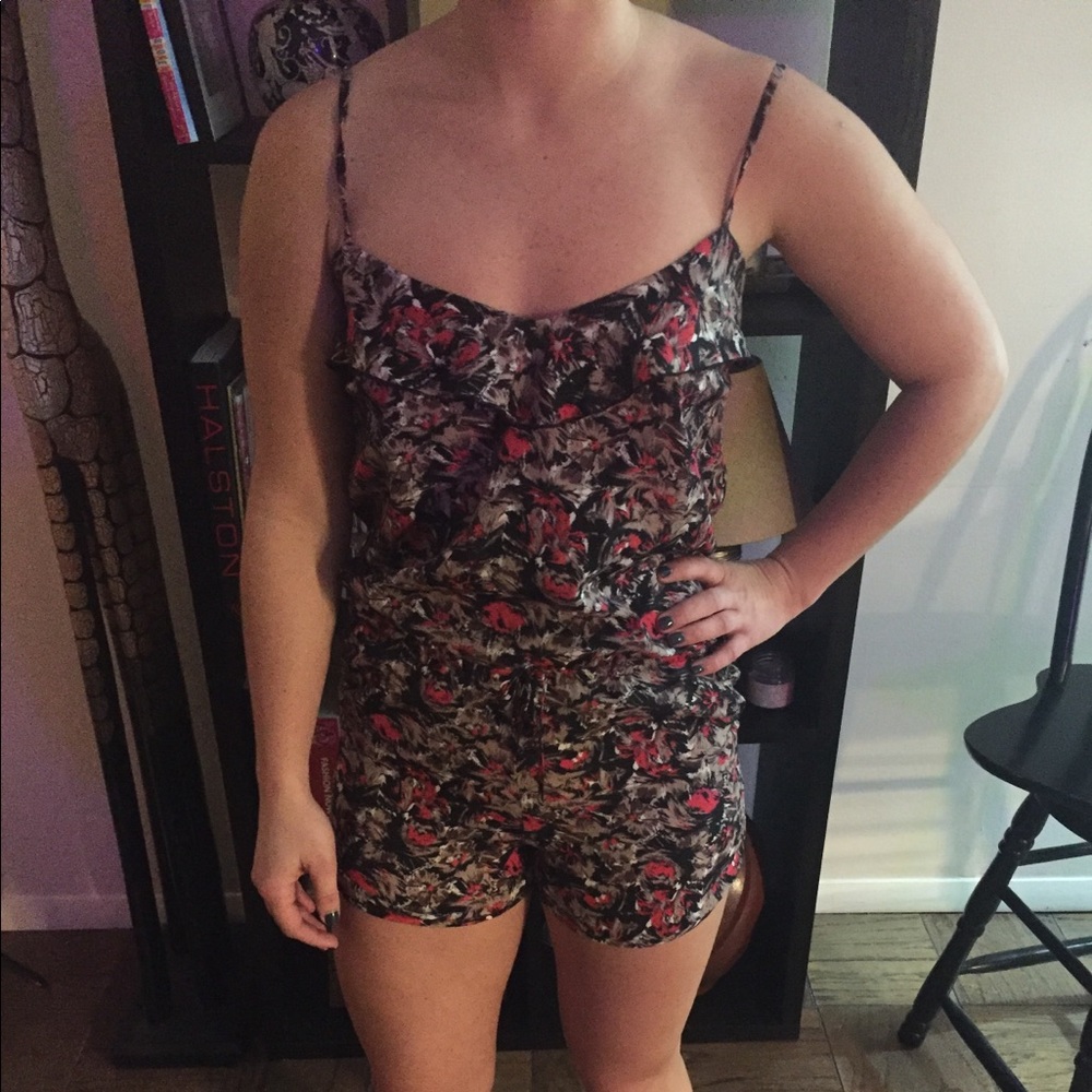 Kimchi Blue: Pink & Black Print Romper